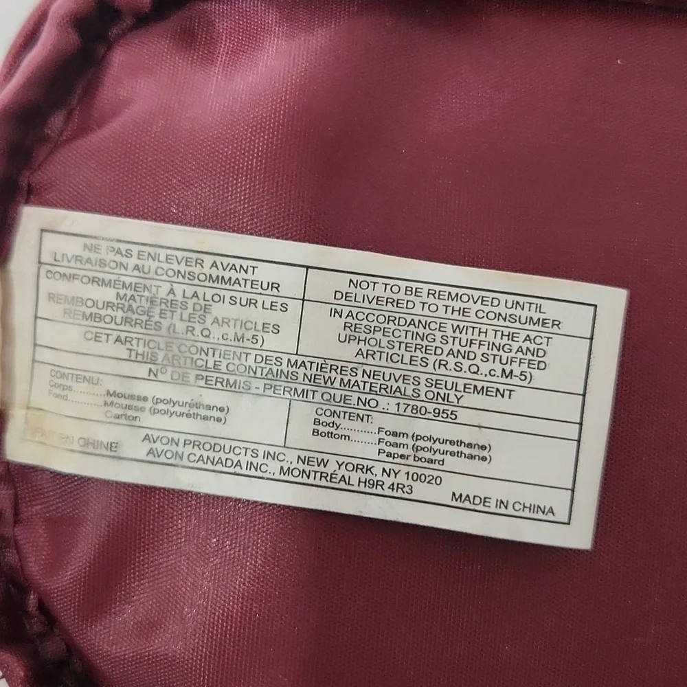 Avon Metallic redish pink makeup bag